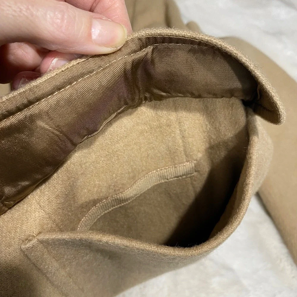 VTG Mens Tan Wool Blend Blazer Jacket Made‎ in Italy Size 38R